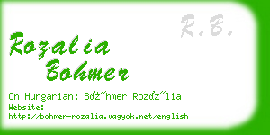 rozalia bohmer business card